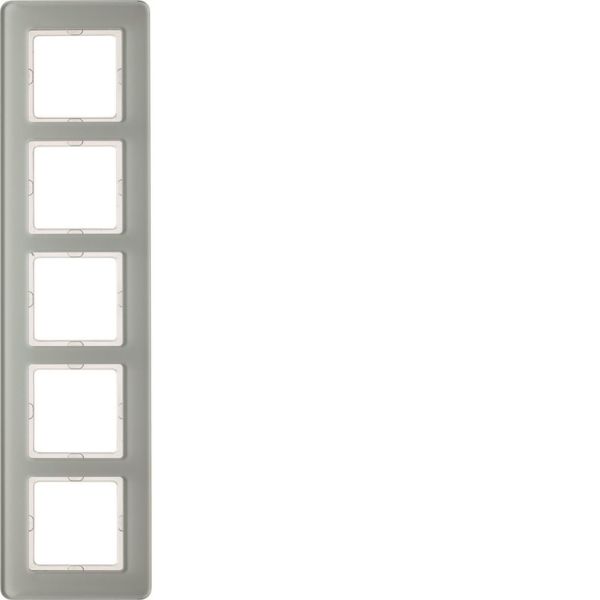 Hager 10156079 Peitekehys 5-paikkainen, Q.7, lasi valkoinen