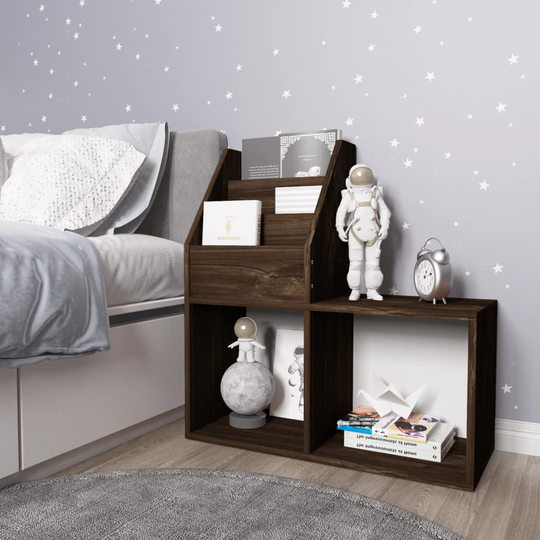 vidaXL Lasten lehtiteline savutammi 71x30x78,5 cm lastulevy