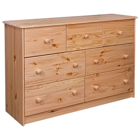 vidaXL Senkki 7 laatikkoa 113x35x73 cm täysi mänty