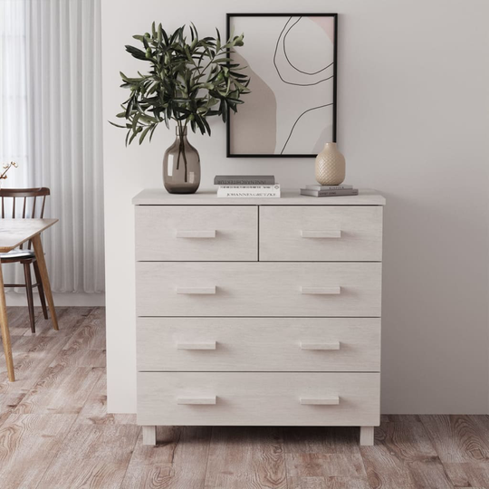 vidaXL Senkki valkoinen 79x40x80 cm täysi mänty