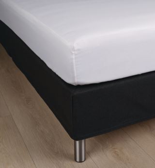 Soft Satin muotoonommeltu aluslakana valkoinen