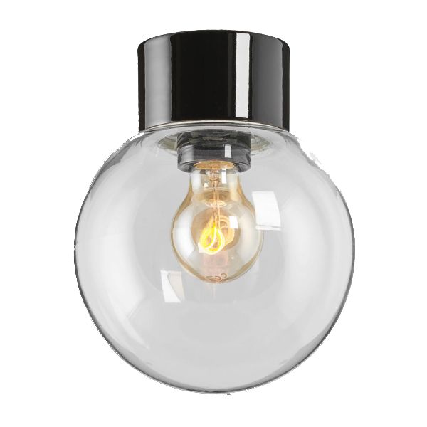 Ifö Electric Classic Glob 180 Kattovalaisin IP54, suora, E27, suora Musta