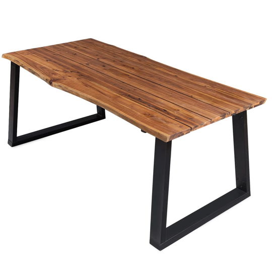 vidaXL Ruokapöytä 170x90x75 cm täysi akaasiapuu