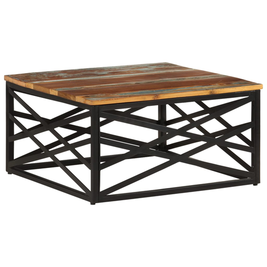 vidaXL Sohvapöytä 68x68x35 cm kierrätetty täyspuu