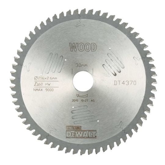 Dewalt DT4370-QZ Pyörösahanterä 216 x 30 mm, 60T
