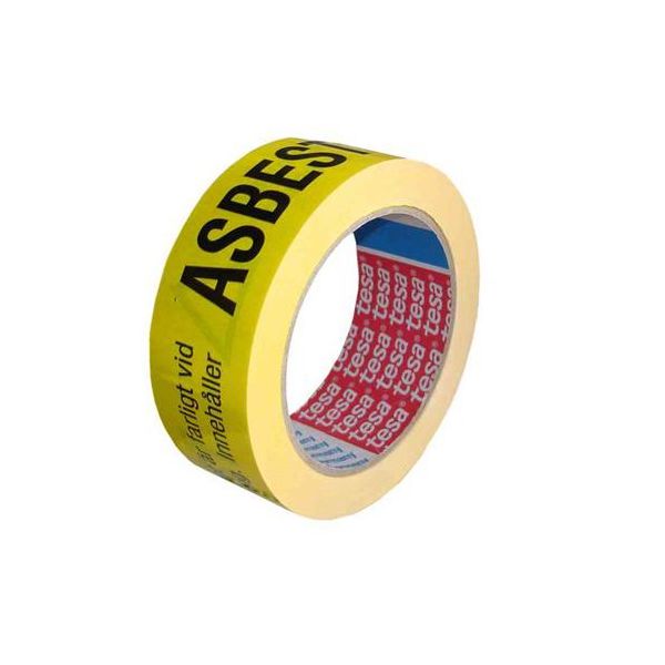 Tesa 6875 Varoitusteippi asbestille, keltainen/musta