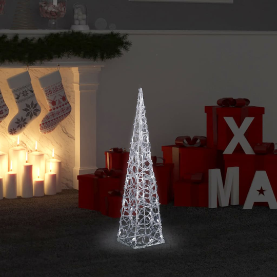 vidaXL LED koristevalokartio kylmä valkoinen akryyli 60 cm