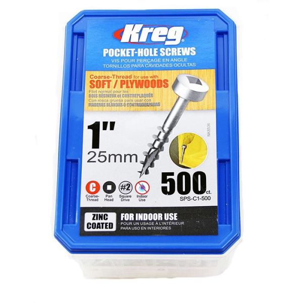 Kreg SPS-C1-500 Ruuvi 25 mm 500 kpl:n pakkaus