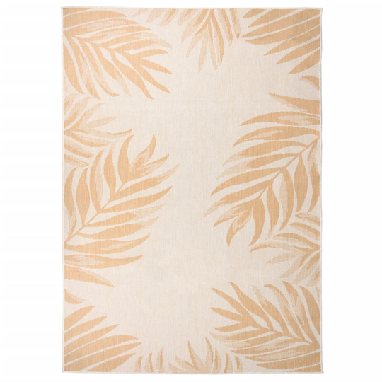 vidaXL Ulkomatto Flatweave 140x200 cm lehtikuvio