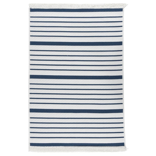 vidaXL Matto laivasto 160x230 cm puuvilla