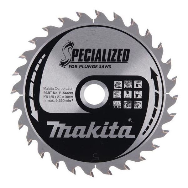 Makita B-56699 Sahanterä 165x20 mm, 28T