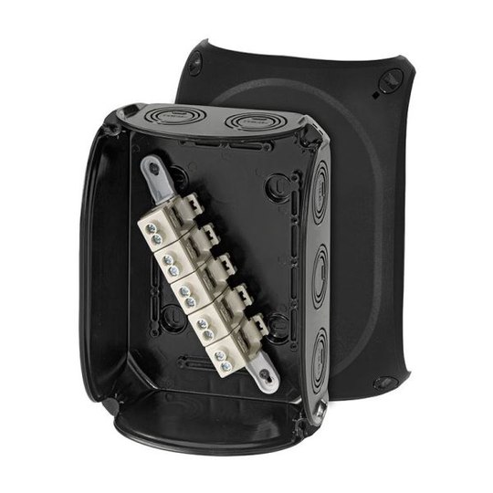 Hensel KF 1610 B Kytkentärasia musta, IP66, lasikuitu, 10 mm² 155x210 mm