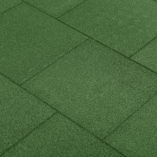 vidaXL Kaatumissuojalevyt 24 kpl kumi 50x50x3 cm vihreä