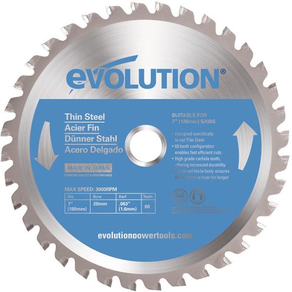Evolution EV180ST Sahanterä 180x2,0x20mm, 68T