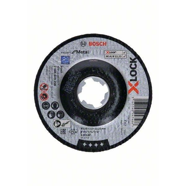 Bosch Expert for Metal Katkaisulaikka X-LOCK, syvennetty leikkaus 115 × 2,5 × 22,23 mm