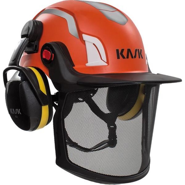 KASK ZENITH COMBO Metsäkypäräpaketti mukana kuulosuojaimet ja visiiri