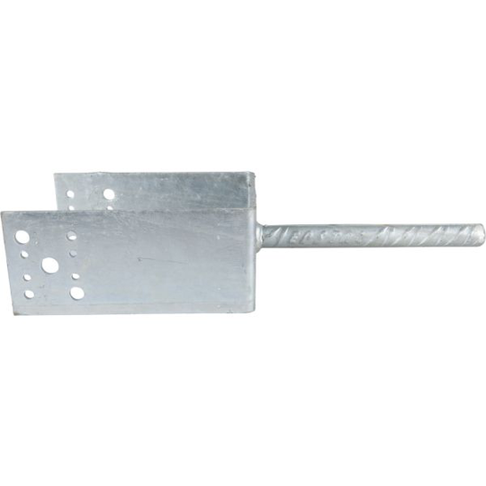 ESSVE 451649 Tolppakenkä 5 mm, tyyppi U, sinkitty 140 x 90 x 200/200 mm