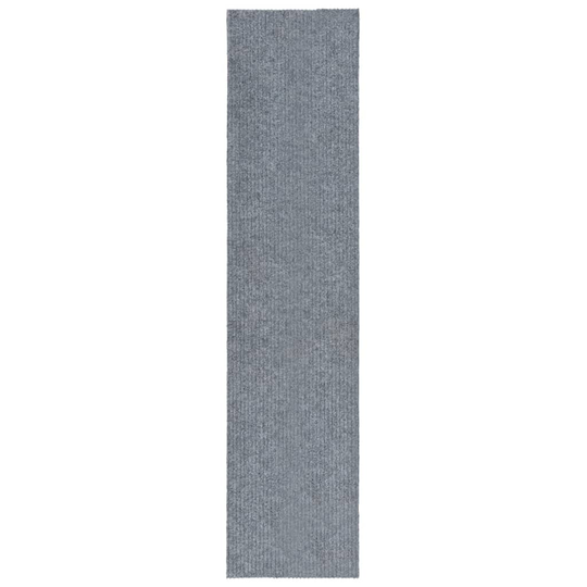 vidaXL Käytävän kuramatto 100x450 cm sininen ja harmaa
