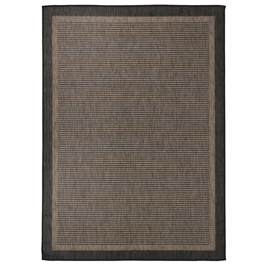 vidaXL Ulkomatto Flatweave 200x280 cm tummanruskea