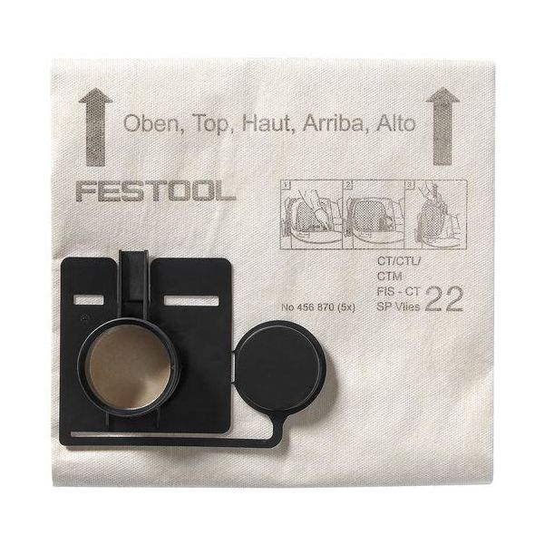 Festool FIS-CT 33 SP VLIES Suodatinpussi 5 kpl:n pakkaus