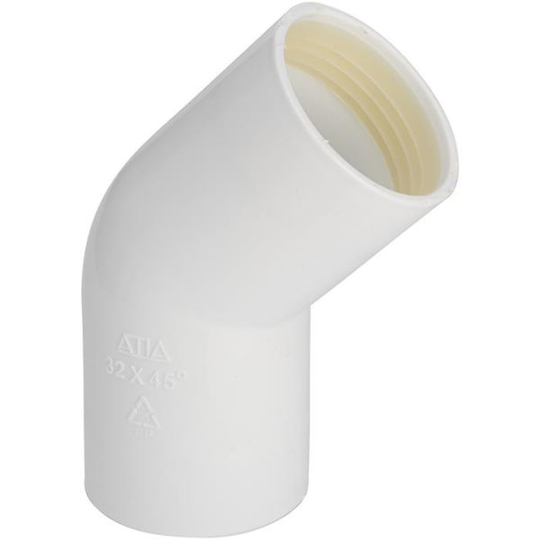 Faluplast 3003054112 Taivutettu putki kumitiivisteellä 40 mm, 45°