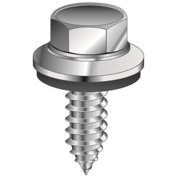 Ejot 810211 Rakennusruuvi kumitiivisteellä, kevytorsille, 250 kpl pakkaus 6,3 x 19 mm