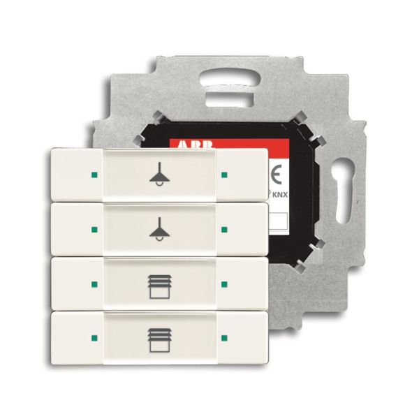 ABB Impressivo 6117-0-0230 Painike 4-napainen painike, väyläliitäntäyksiköllä, KNX Valkoinen (matta)