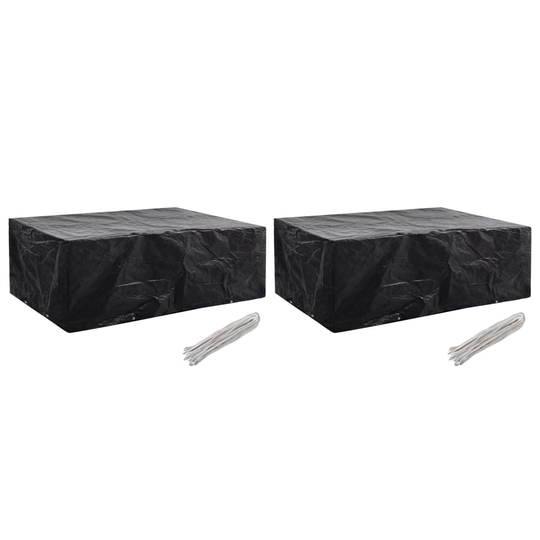 vidaXL Puutarhakalusteiden suojat 2 kpl 8 purjerengasta 242x162x100 cm