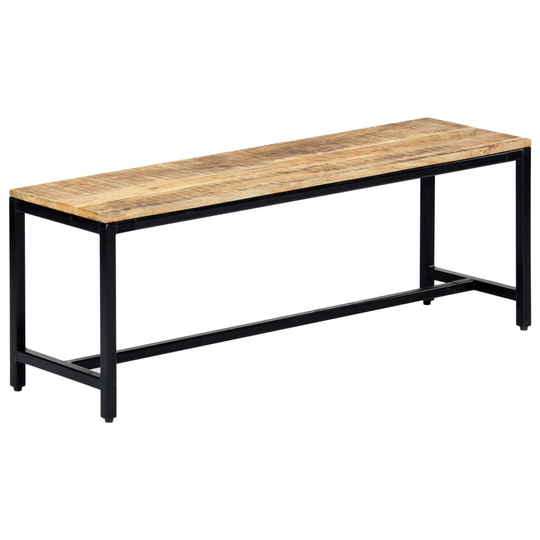 vidaXL Ruokailupenkki 120 cm karkea mangopuu