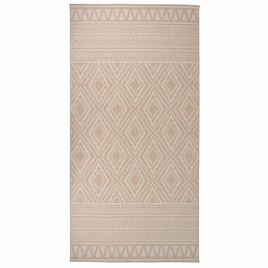 vidaXL Ulkomatto Flatweave 100x200 cm ruskeat raidat