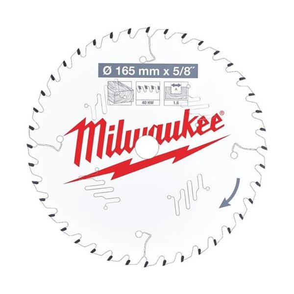 Milwaukee CSB P W Sahanterä 165x1,6x20 mm, 40T