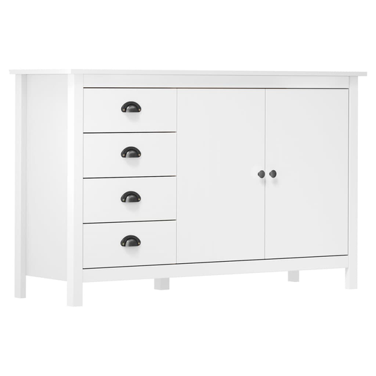 vidaXL Senkki Hill Range valkoinen 130x40x80 cm täysi mänty