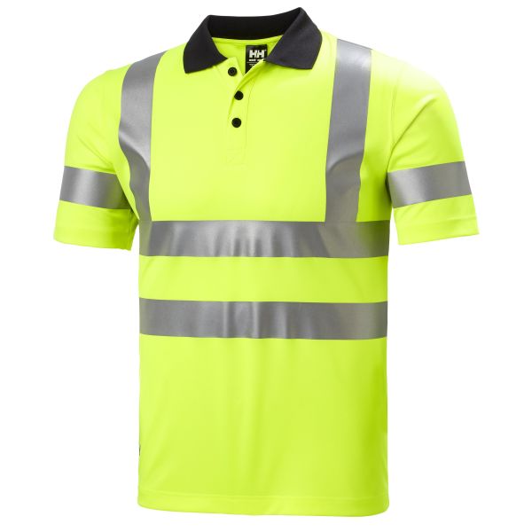 Helly Hansen Workwear Addvis Polo Pikeepaita huomioväri, keltainen, joustava heijastin XS