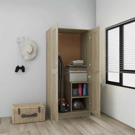 vidaXL Vaatekaappi Sonoma-tammi 82,5x51,5x180 cm lastulevy