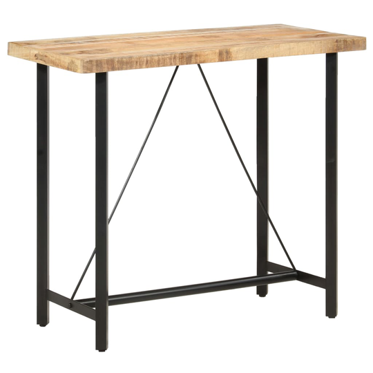 vidaXL Baaripöytä 120x58x107 cm karkea mangopuu