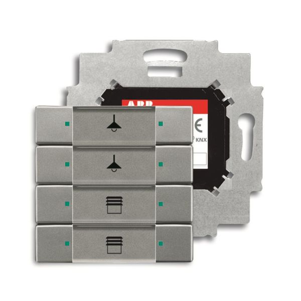 ABB Impressivo 6117-0-0227 Painike 4-napainen painike, väyläliitäntäyksiköllä, KNX Ruostumaton teräs