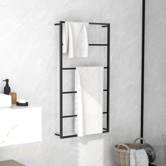 vidaXL Pyyheteline musta 60x10x116 cm teräs