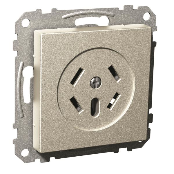 Schneider Electric Exxact Kansallinen puhelinpistorasia 4-napainen, pikaliitin Metalli
