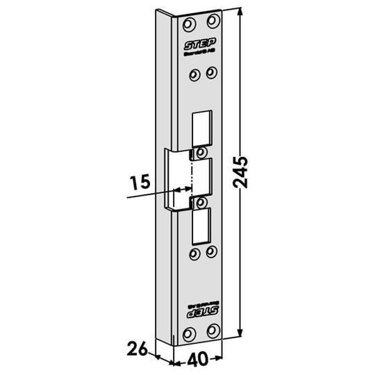 STEP ST6506 Tolppa malliin STEP 60 Silent 15 x 245 x 26 mm