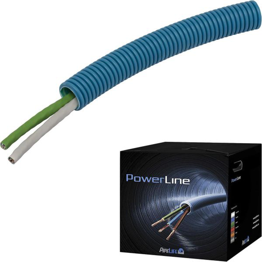 Pipelife 2xUTP Powerline Datakaapeli esireititetty, 20 mm x 50 m, KAT6 X50