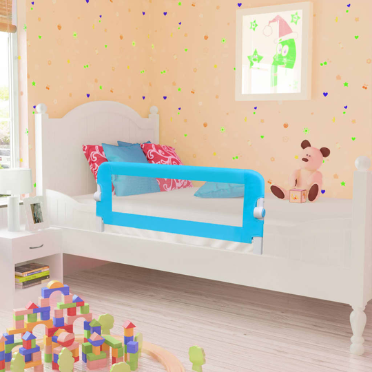 vidaXL Turvalaita lapsen sänkyyn 102 x 42 cm sininen