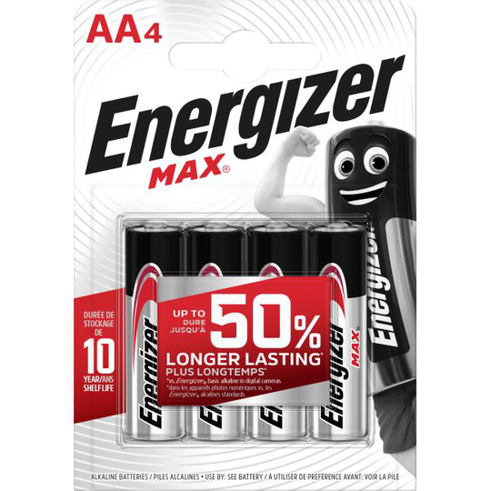 Energizer Max Akku AA, 1,5 V, 4 kpl 4 kpl