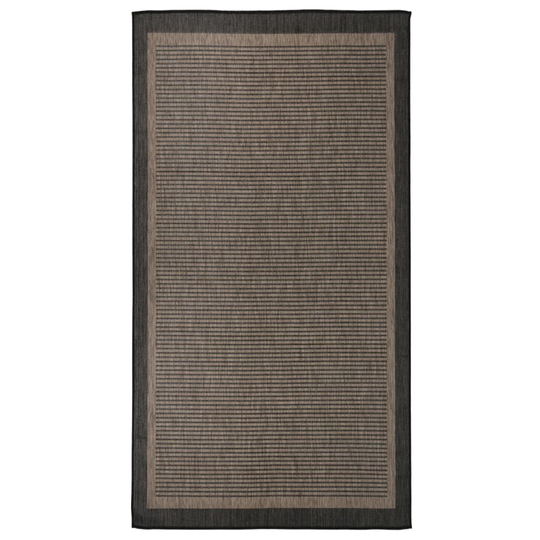 vidaXL Ulkomatto Flatweave 80x150 cm tummanruskea