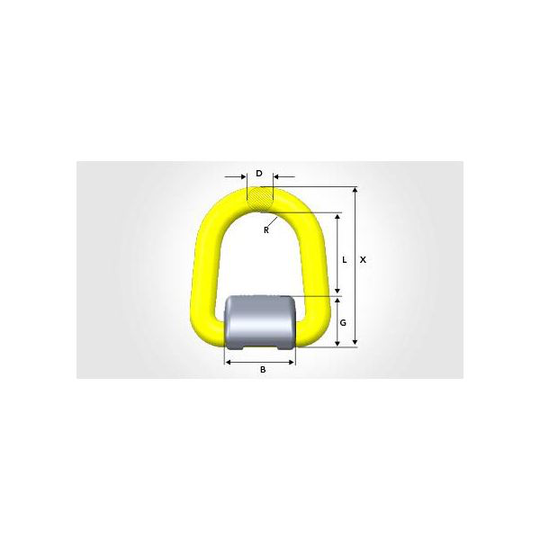 Gunnebo Z7009001 Nostokorvake jousella, hitsattavissa, luokka 10 Enimmäiskuorma: 2,5T
