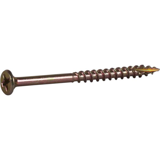 ESSVE 413540 Sokkeliruuvi 3,4 mm Ø, keltakromattu, PH2 45 mm, 100 kpl