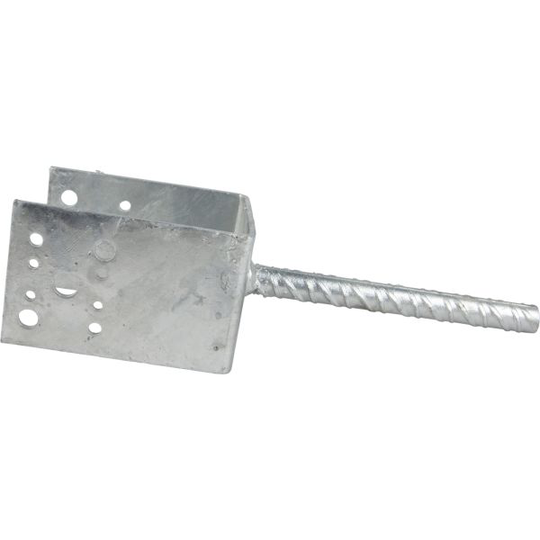 ESSVE 451643 Tolppakenkä 5 mm, tyyppi U, sinkitty 100 x 90 x 137,5/200 mm