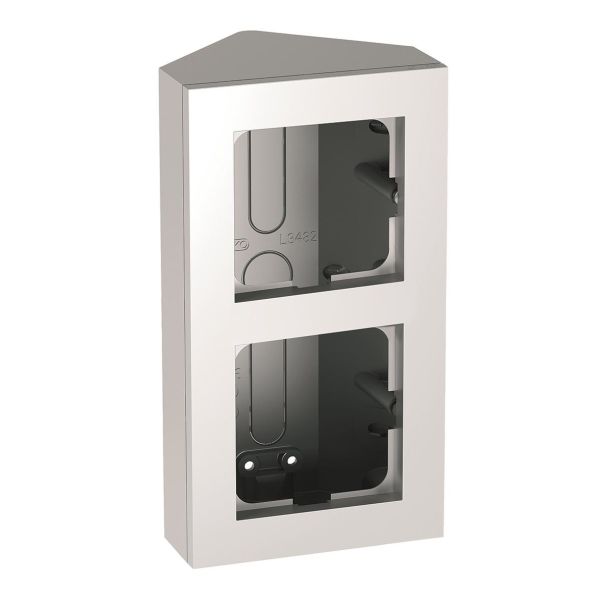 Elko EKO04614 Kulmarasia 2-lokeroinen, alumiinia, Plus-sarjalle