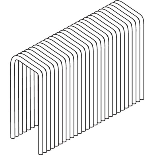 ESSVE PG50 Kiinnike 13 mm:n selkäosa, kiiltosinkitty 13 x 6 mm, 9000 kpl