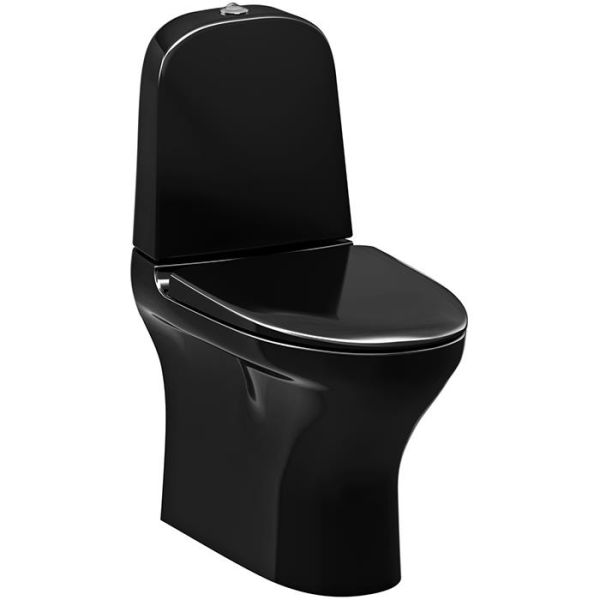 Gustavsberg Estetic 8300 WC-istuin soft close -toiminto, musta