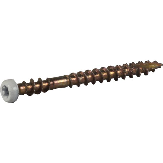 ESSVE 458145 Sokkeliruuvi 3,9 mm Ø, maalattu valkoinen, TX10 42 mm, 100 kpl